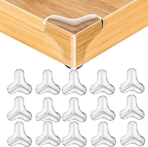 20 protectores de esquinas para bebés, transparentes, protectores de esquinas de silicona, autoadhesivos, transparentes, para varios muebles, seguridad para bebés