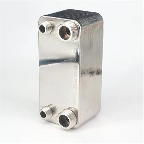 VCHICS Wärmetauscher, 24 Platten Wärmetauscher Bier Würze Kühler Kühler SUS 304 Edelstahl for Selbst Gebrautes Bier Für Fußbodenheizung, Warmwasserbereitung