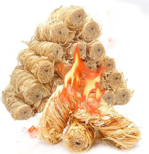 UDXFYS 150 Pezzi accendifuoco for fuochi da Campo, Barbecue, Campeggio, Camino, braciere, accensione Rapida, accendifuoco a carbonella, accendifuoco Naturali Impermeabili for Uso Interno/Esterno