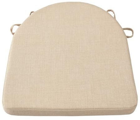 Cojín grueso de jardín en forma de U, cojín suave en forma de U, cojín de asiento de comedor para oficina, hogar, interior/exterior (50 x 50 x 8 cm, beige)