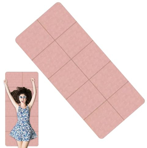 Alfombras de pilates y fitness en casa - Alfombra deportiva plegable | Esterilla de yoga de viaje compacta | Accesorios de viaje para meditación o aire libre | Ideal para mujeres y hombres apasionados