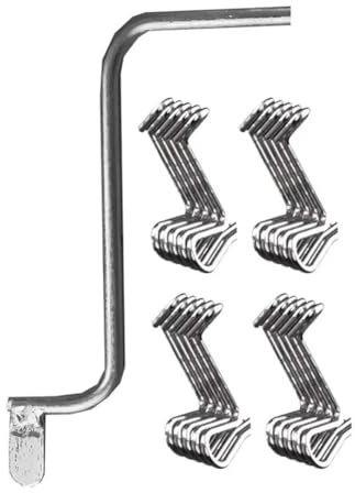 Vocdikficy Strumento di Tensionamento del Filo di Recinzione con 20X Tasselli per Filo con Manico, Attrezzo per Allungare il Metallo, Forniture per Riparazioni per Esterno, Giardino, e Agricoltura.