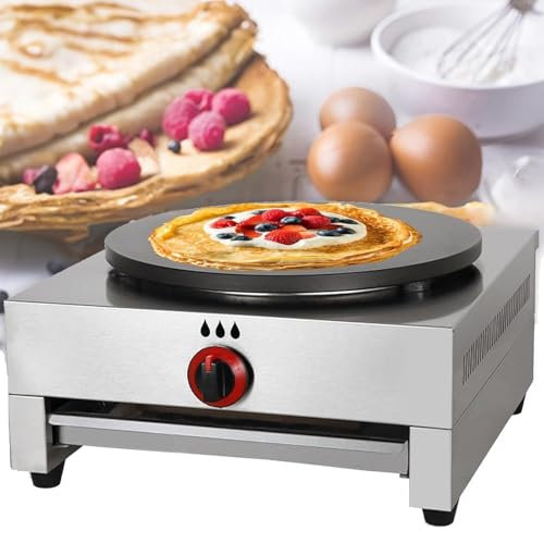 Máquina Comercial Para Hacer Crepes, Sartén Antiadherente Para Crepes, Plancha Para Crepes, Máquina Para Hacer Panqueques De 15,7 Pulgadas, Plancha Para Panqueques