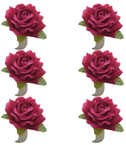Qsvbeeqj 6pcs Blumen Hochzeitstisch Dekorationen Rose Serviettenhalter Für Hochzeitszeremonie Jubiläum Proms Party