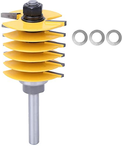 Bit Router, Bit Router 8 Mm per le del in Legno Macelling Tenone Calter Strumento con 2 PCs Ridsher per Margine di Legno a Margine o Giunzione End -to -End