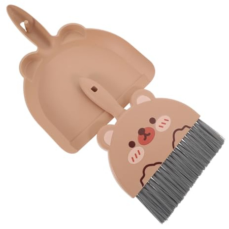 Mipcase Brosse de Nettoyage Léger en PP et Pet Set Mini Balai et Pelle à Poussière Facile à Utiliser Protège Surfaces sans Rayures pour Bureau et Maison