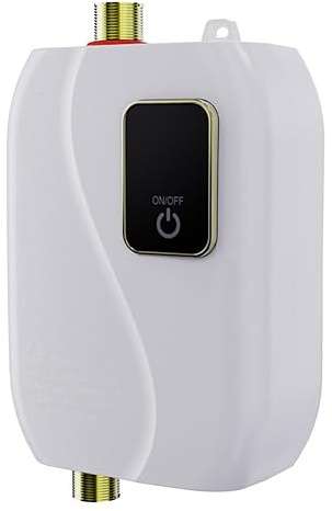 Eieenotee Enchufe de la UE, 3000W 220V Mini Calentador de Agua InstantáNeo Calentador de Agua EléCtrico InstantáNeo Calentador de Agua Sin Tanque -
