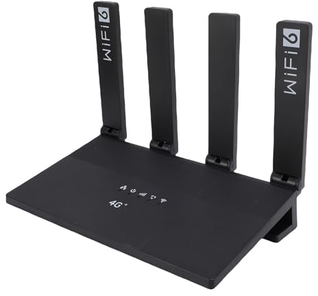 Gugxiom Router WiFi 6 con 4 Antenne, Router WiFi Tri-Band da 5000 MAh 300 Mbps, da Gioco Sblocco 4G CPE LTE con Slot per Scheda SIM, per Internet Wireless Adatti per