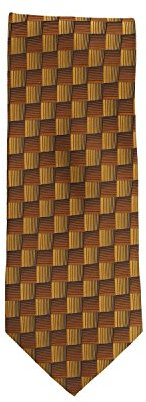 Basic Ties Klassische Krawatte Polyester Gold Kästchen 8,5 cm