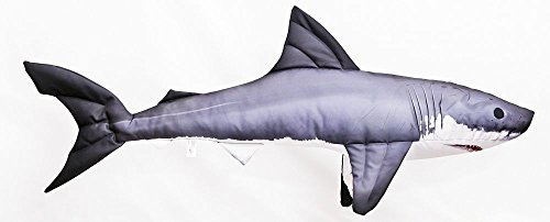Gaby Kissen Fisch Hai weiße Hai 120 cm Kuschelfische Kuscheltie Kopfkissen Plüschtier