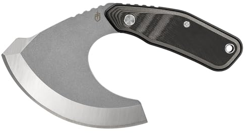 Gerber Survival-Messer mit Holster, Downwind Ulu, Klingenlänge: 8,7 cm, G10/7Cr17MoV, Schwarz, 30-001823