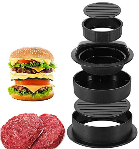GaoYunQin 2 PCS Burger Press 3 In 1 Heavy Duty Non-Stick Patty Molds, Easily Make The Perfect Burger, Beef Patties and Sliders