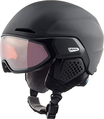 ALPINA ORO QV MIPS - hochwertiger Skihelm mit Visier, Maximale Stoßdämpfung, sicherer Schutz durch Hardshell- Außenschale, hochwertige selbsttönende Brille für klare Sicht