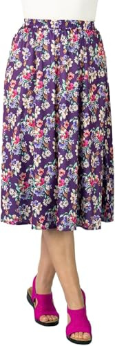 Fashion Friendly Multi Floral Skirt Large (18-20)