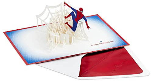 Hallmark Spider-Man Pop Up Geburtstagskarte (Someone Amazing Like You) Signature Paper Wonder 3D Karte