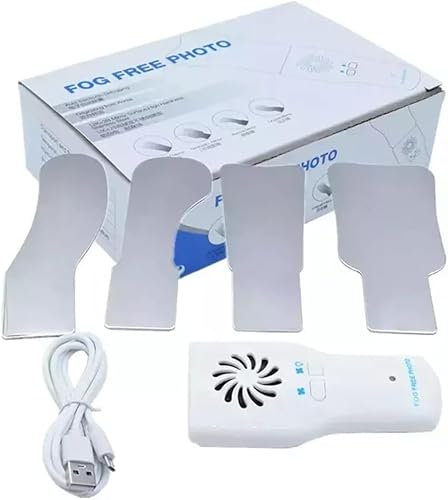 Specchi per fotografia dentale Specchi intraorali antiappannamento con impugnatura a LED, riflettore bifacciale Specchio per ortodonzia Kit per la cura dei denti