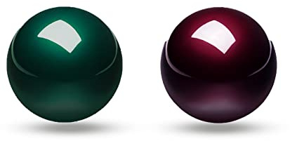 Perixx PERIPRO-303X2A 1.34 Inches Trackball 2 pcs Pack - Replacement Ball for M570, M575, PERIMICE-517/520/717/720, and Other 1.34inches Trackball Mouse - Glossy Red and Green
