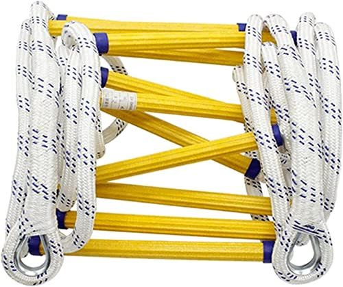 Znula JSY Emergency Ladder Rope Emergency Extension Ladder，Flame Resistant Fire Safety Ladders Compact Lightweight Escape Ladder Fire Escape Rope (Size : 10m)