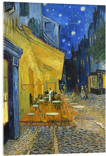Posterlounge Caféterrasse am Abend Acrylglasbild von Vincent van Gogh 30 x 40 cm Blau Wandbilder Wanddeko