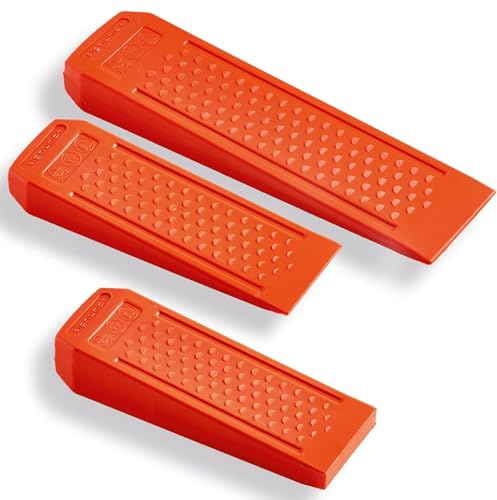 Signumat® Latschbacher Keile 3er Set 1 Premium (je 1xFällkeil S+L ,xNachsetzkeil S) Kunststoff Universal Forstkeile, schlagfest & kältebeständig,KWF geprüft, für Baumfällen & Holzarbeiten,08070000