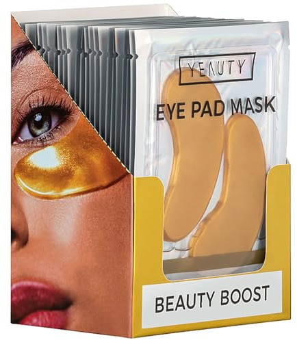 YEAUTY BEAUTY BOOST EYE PAD MASK, die superweichen Augenpads mit dem luxuriösen Anti-Aging Serum aus Ceramide, Hyaluron und Vitamin A reduziert Augenringe und glättet die Augenpartie
