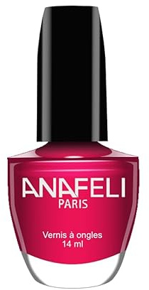 Vernis à Ongles ANAFELI - Framboise n° 32- Pinceau large pour une application facile