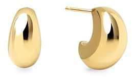 SINGULARU Pendientes Mujer Rain Baño Oro | Latón con baño de oro de 18kt aporta elegancia y distinción con diseño en forma de gota.