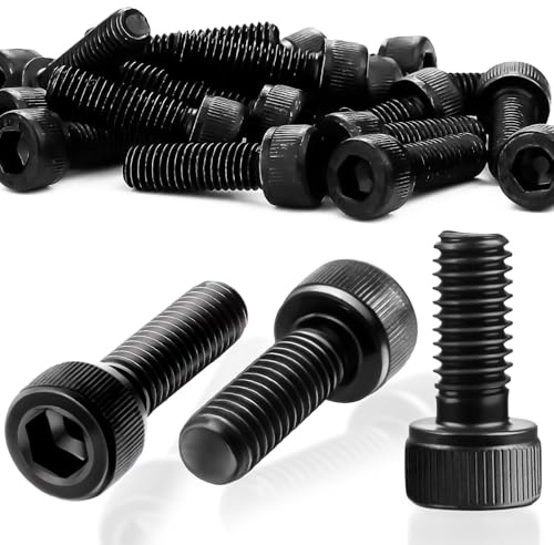 SWTYExt M3x12 mm Tornillo Hexagonal Interior 60 Piezas Tornillos Cilíndricos Rosca Completa Tornillos M3 DIN 912 de Acero Tornillo de Negro Clásico Tornillo M3 para Elementos de Fijación