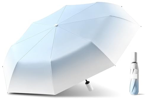 BSITSSS Regenschirm Sturmfest Reise Regenschirm Auf-Zu-Automatik Taschenschirm 210T Teflon-Beschichtung Schirm, Freien Uv-Schutz Kompakter 8 Rippen Schirm