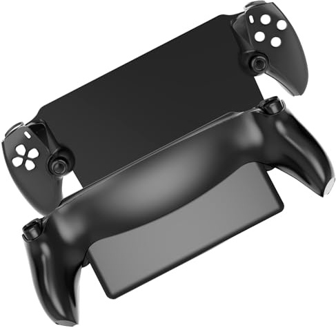 Hzxkqmil Replacement Shell Cover for Playstation Portal Remote Player | Custom Faceplate DIY Front Grips Cover Plates Back Housing Case Accessories with Repair Tools for PS Portal Handheld, Black