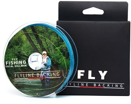 Raprance Geflochtene Fliegenschnur zum Fliegenfischen, Dacron-Fliegenschnur für Forellen, Blau, 9 kg, 300 m