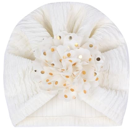 Aublinto Baby weiche Turbanmützen Turban Hüte Neugeboren Kleinkind Mädchen Stirnband Haarband Knoten Mütze Sommer Headwear Kleinkind Neugeborene Mütze Hut für 0-2 Jahren