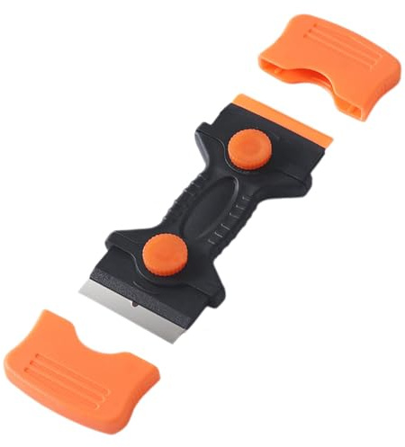 Grattoir à vitre | Grattoir à verre à double bord | Outil de nettoyage polyvalent pour fenêtres, autocollants, plaques de cuisson et élimination de la peinture | Grattoir de nettoyage haute