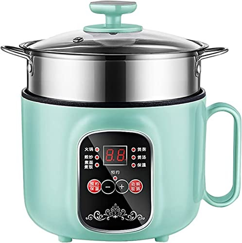 Cuiseur à Riz électrique Domestique, cuiseur à Riz Multifonctionnel Tout-en-Un pour Maison, cuiseur à Riz/poêle à Frire/Wok/marmite à Soupe, marmite intérieure antiadhésive pour 1 à 2 Personnes