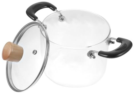 SHOWERORO Pentola Vetro Trasparente Con Manici Isolanti Per e Salse Utensile Per Cucina e Versatile