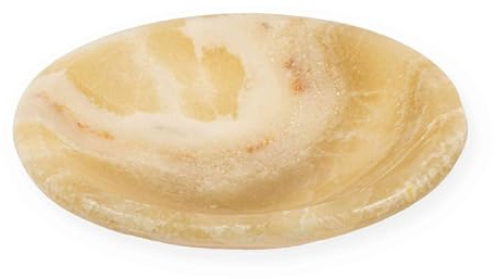 NKlaus Onyx Schale 10 cm – Handgefertigt aus Naturstein, ideal für Schmuck, Kristalle und Dekoration, mit einzigartiger Maserung
