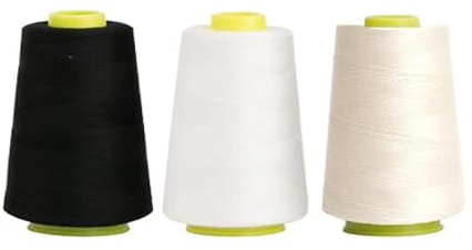 3 Bobinas Grandes Hilo de Coser de poliéster Todo propósito 40S/2 para Coser, acolchar, Patchwork, remalladora y overlock,manualidades de costura,5000YRDS (MEZCLA)