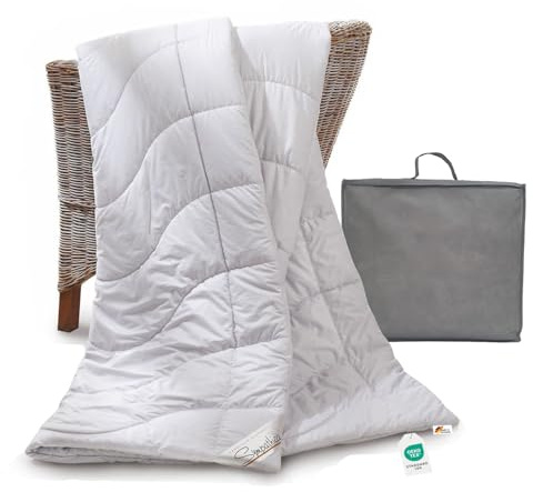 Sympathica Kamelhaar Bettdecke | 100% Kamelhaar | Kamelhaardecke Duo warm | Ganzjahresdecke | Winterdecke | 135x200 cm | 30° Wäsche | Oeko-TEX-Zertifiziert | Made in Germany