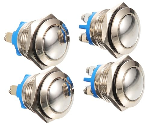OSALADI 4 Stück Türklingelknopf Austauschbare Universelle Drucktaste 16mm Robust Mit Schrauben Für Heimgebrauch