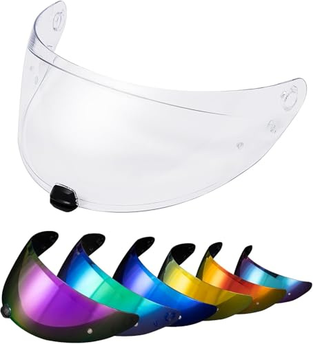 PSLER Helmvisier für HJC HJ-31, Passend für i70 i10 Helme, Transparent | Splitterschutz antibeschlag motorradhelm ersatzvisier, optische klarheit blendschutz uv-schutz windschutz, motorrad visier
