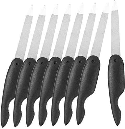VICASKY 8Stücke Metall Nagelfeilen Doppelseitige Fingernagelfeilen Und Nagelpuffer Für Maniküre Und Pediküre Für Zuhause Und Reisen