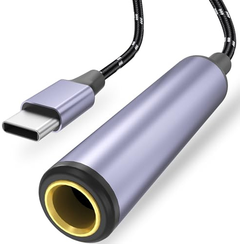 Adaptateur USB de type C vers casque 6,35 mm, USB C vers TRS 6,35 mm, prise jack stéréo, adaptateur auxiliaire compatible avec amplificateurs, tables de mixage, home cinéma, smartphones, ordinateurs