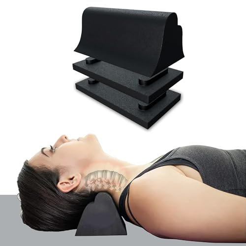 Almohada Cervical Ortopédica para Dolor de Cuello y Cervicales. Cojín Estiramiento Terapéutico en Casa. Recomendado por Fisioterapeutas. Mejora la Postura y Alivia la Tensión de la Columna Cervical