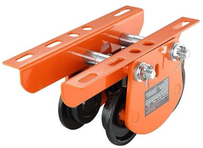 YXFAZPP Palans électriques avec Chariot Manuel capacité 1100 lbs pour PA200 PA250 PA300 PA400 PA500 Roues Doubles Largeur de flasque Ajustable Poutre en I Droite et courbée