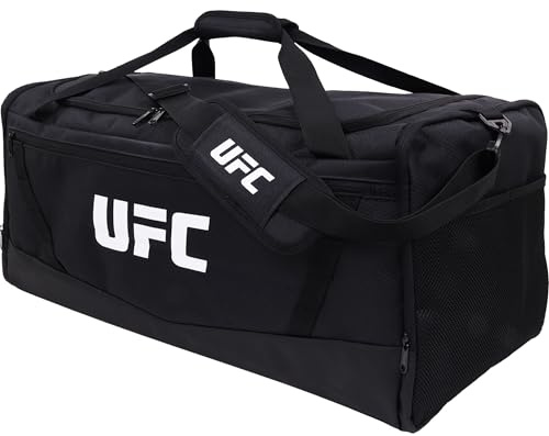 UFC Turnbeutel, 63,5 cm, extra große Reisetasche für Damen und Herren, Schuhfach, MMA-Trainingsgeräte und Sportzubehör, Schwarz | Extra große Reisetasche für Damen und Herren, 63,5 cm, Schuhfach, MMA-Trainingsgeräte und Sportzubehör
