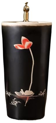 Lavabo Lavabo sur pied extérieur en céramique combiné avec robinet et kit de drainage, lavabo de salle de bain domestique Facile à installer