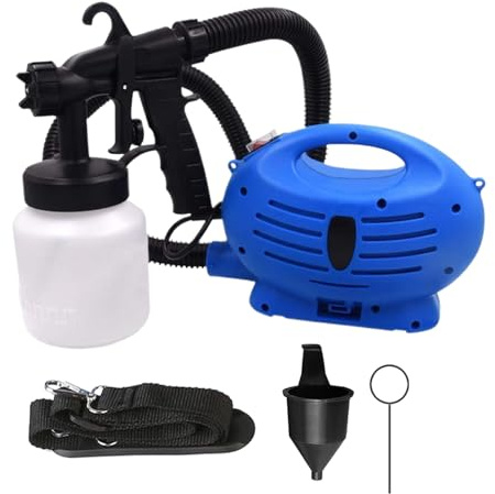Renchey Pistolet à Peinture, Appareil Electrique à Peindre avec Flexible d'Air, Réservoir 0.8 L Outil de Rénovation Domestique Application sur Mobilier Habitation Intérieurs Extérieurs Portes Armoires