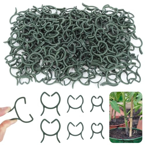 240 Stück Pflanzenclips, 2cm 2,5cm und 3cm Pflanzenklammern, Tomaten Befestigung Clips Wiederverwendbar, Pflanzenclips für Kletterpflanzen, Pflanzen Clips für Unterstützen Pflanzen Gemüse Obst