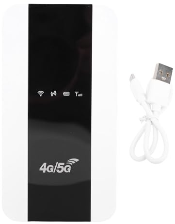 Fabater Hotspot Mobile, Hotspot WiFi 4G 5G, Supporta Fino a 10 Dispositivi, Portatile Ad Alta velocità, Router WiFi con Slot per Scheda SIM per Viaggi, Casa (Versione per Europa e Asia)