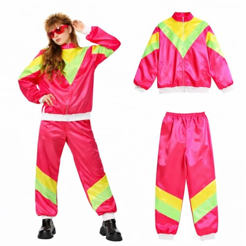 Costumed Jogginganzug 80er 90er Jahre Overall - Trainingsanzug Outfit Retro Bad Taste - Jogginganzug Herren & Damen - Fasching & Karneval